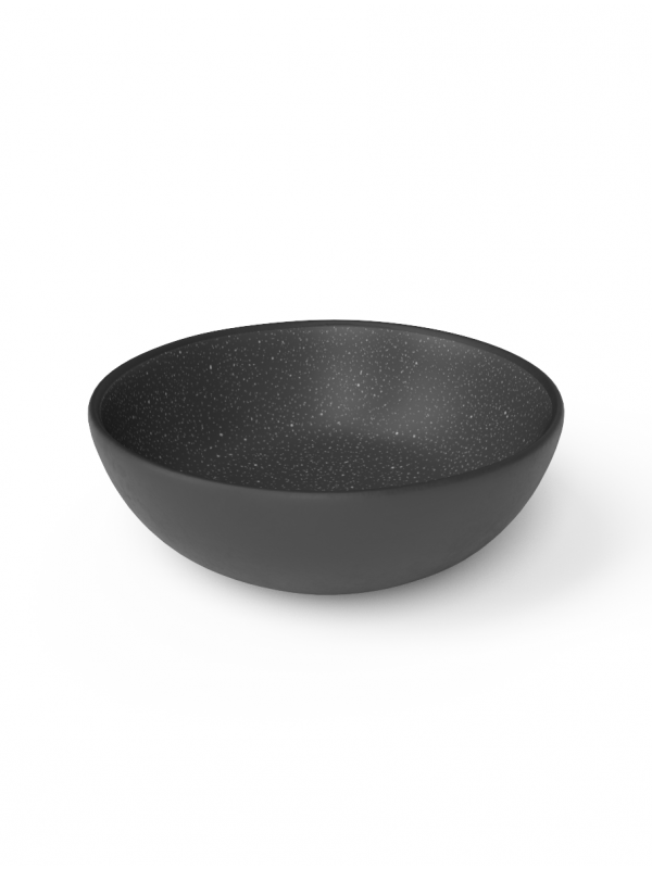 Classic Galaxy 15cm medium bowl in matte black glaze with white speckles