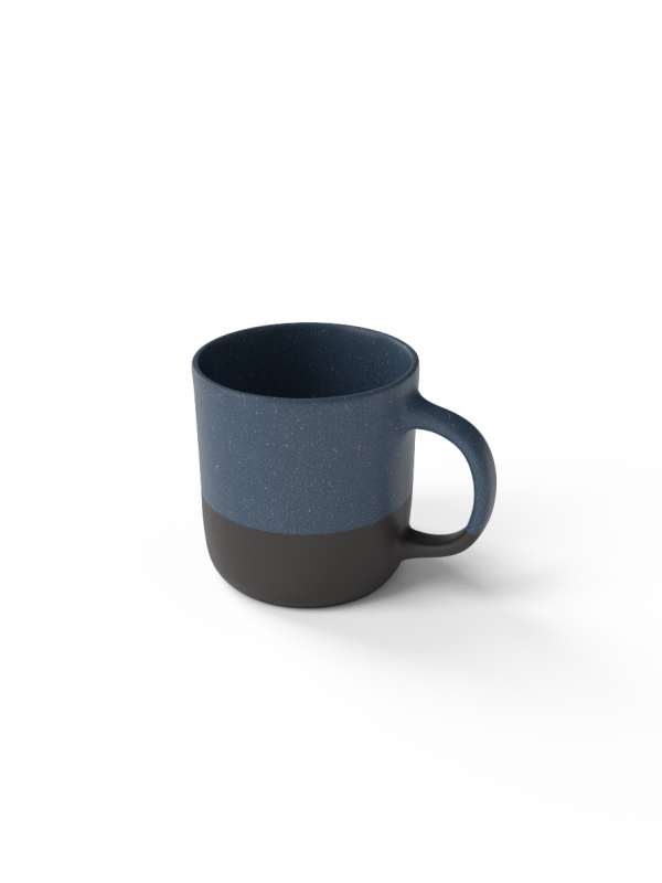 Classic Galaxy mug in matte blue glaze with white speckles
