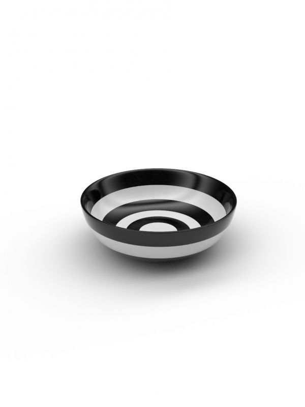 Black and White striped Dessert Bowl - Small