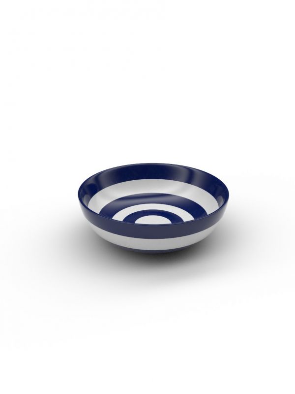 Blue and White striped Dessert Bowl - Small