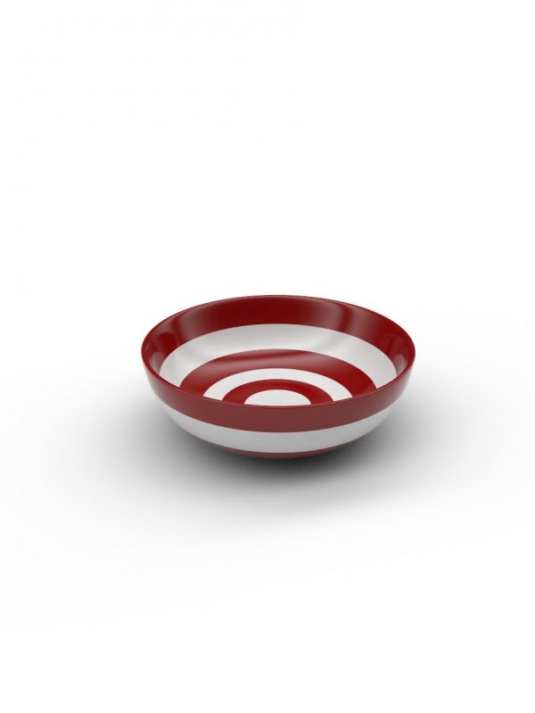 Red and White striped Dessert Bowl - Small