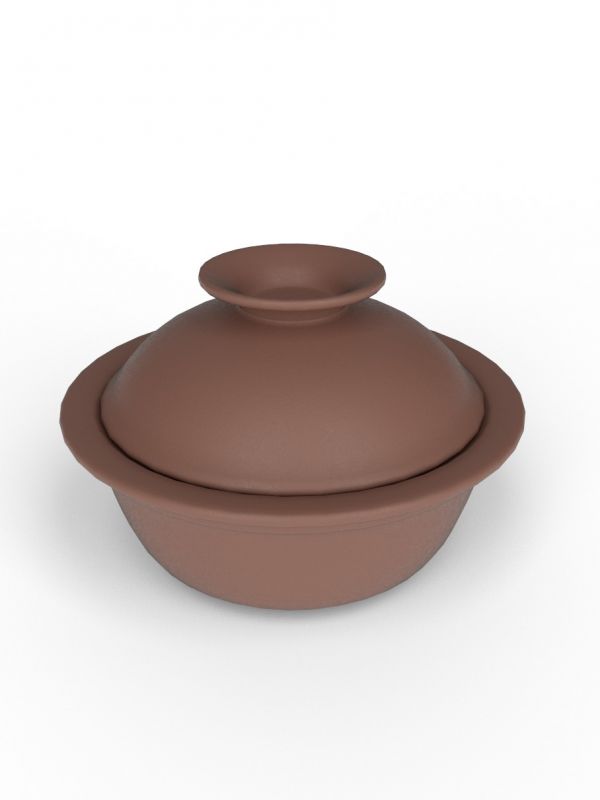 26cm Terracotta Serveware  bowl with lid -Inside Moss Green 