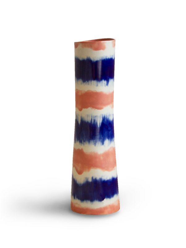 Tie Dye Stripes -  Hand Painted Vase