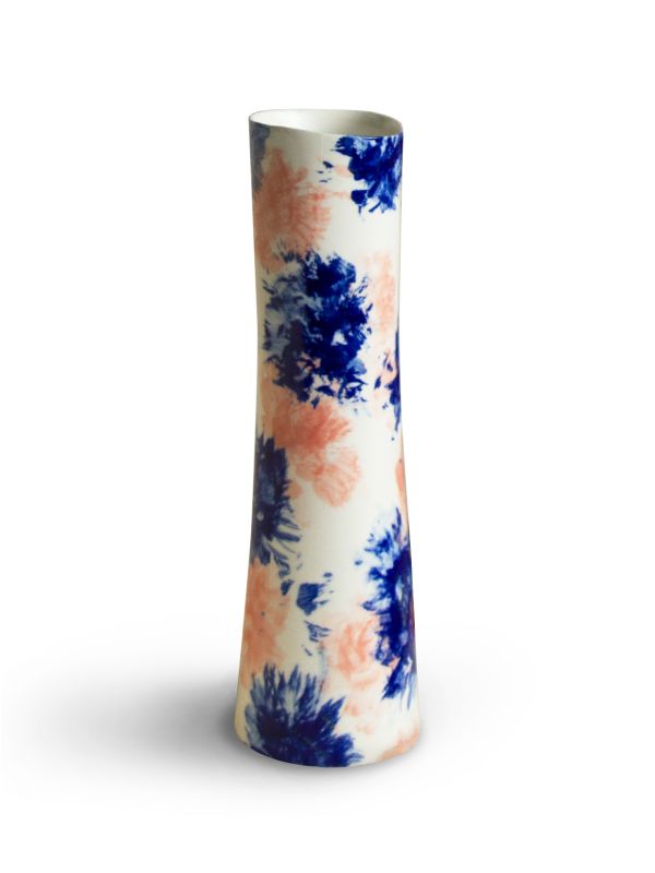 Tie Dye Patch -  Hand Painted Vase