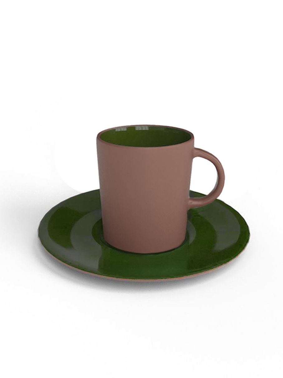 60ml Espresso cup - Moss Green Glaze
Terracotta