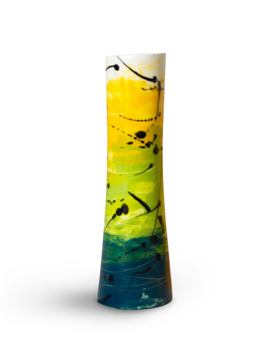 Citrus Splatter -  Hand Painted Vase